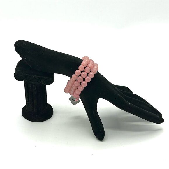 Unbranded Jewelry - Pink Rose Quartz Beaded Bracelet Love Healing Stackable Stretch Fit